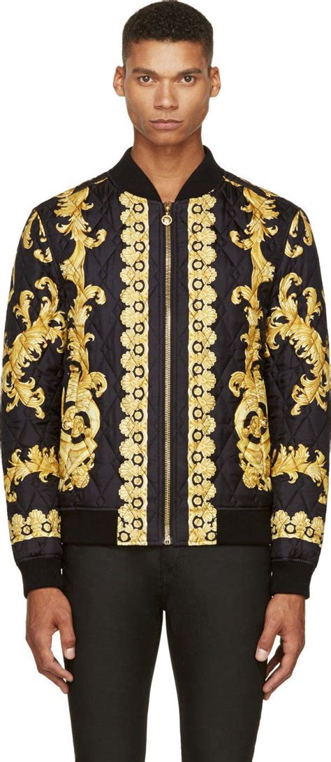 mens black versace coat|versace outfits for men.